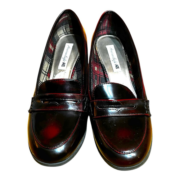 Women's American Eagle Loafer Heels, 9.5, Maroon - Picture 3 of 12